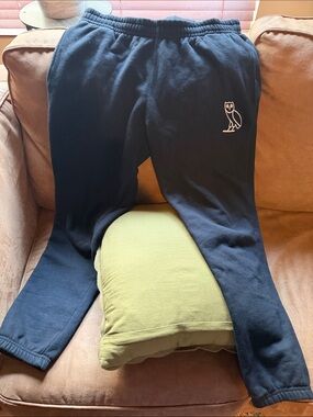 OVO Black Men's Owl Logo Sweatpants